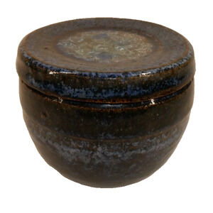 Studio Art Pottery Bowl Trinket Jewelry Dish Decorative Lid Signed Handmade